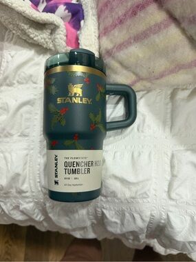 20oz Christmas pattern color Stanley Quencher H2.0 Tumbler with straw lid